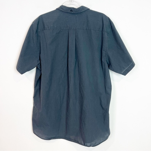 QUIKSILVER BLACK SHORT SLEEVE BUTTON FRONT SHIRT MENS SZ XXL - Picture 2 of 5